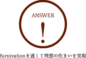 ANSWER/furnivationを通して理想の住まいを実現